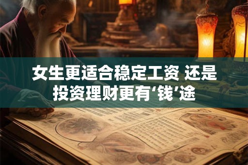 女生更适合稳定工资 还是投资理财更有‘钱’途