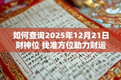 如何查询2025年12月21日财神位 找准方位助力财运亨通