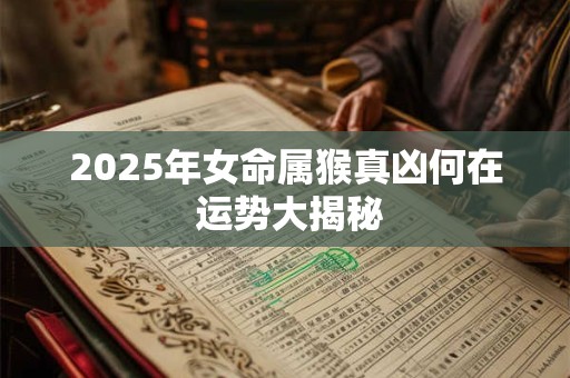 2025年女命属猴真凶何在 运势大揭秘