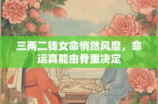 三两二钱女命悄然风靡，命运真能由骨重决定