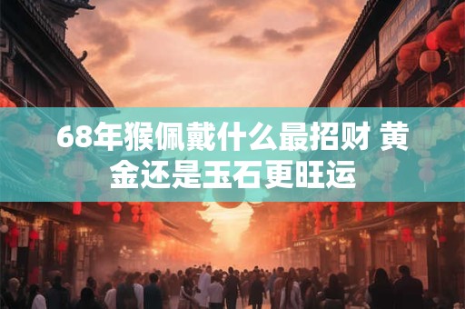 68年猴佩戴什么最招财 黄金还是玉石更旺运