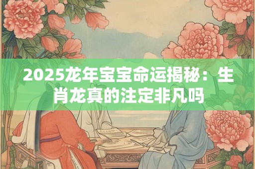 2025龙年宝宝命运揭秘：生肖龙真的注定非凡吗