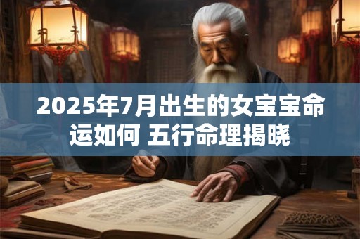 2025年7月出生的女宝宝命运如何 五行命理揭晓