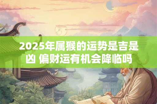 2025年属猴的运势是吉是凶 偏财运有机会降临吗