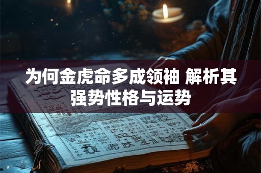 详细阅读:为何金虎命多成领袖 解析其强势性格与运势 为何金虎命多成领袖 解析其强势性格与运势