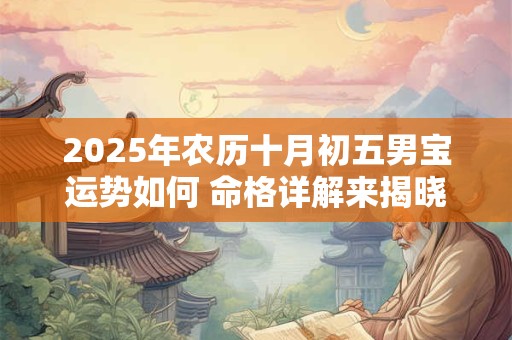 2025年农历十月初五男宝运势如何 命格详解来揭晓