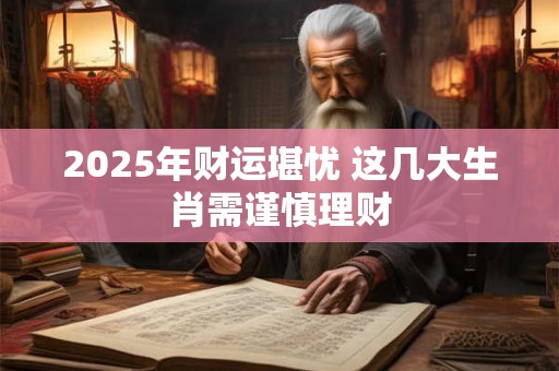 2025年财运堪忧 这几大生肖需谨慎理财