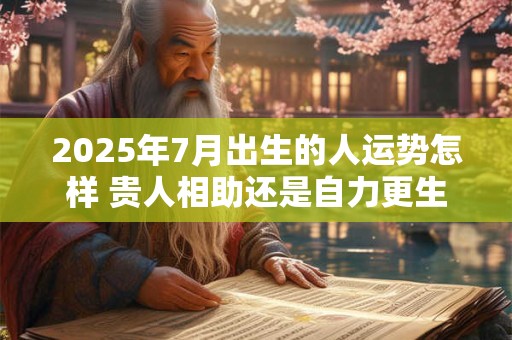 2025年7月出生的人运势怎样 贵人相助还是自力更生