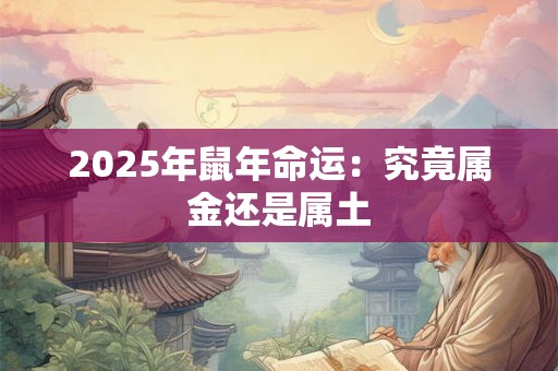 2025年鼠年命运：究竟属金还是属土