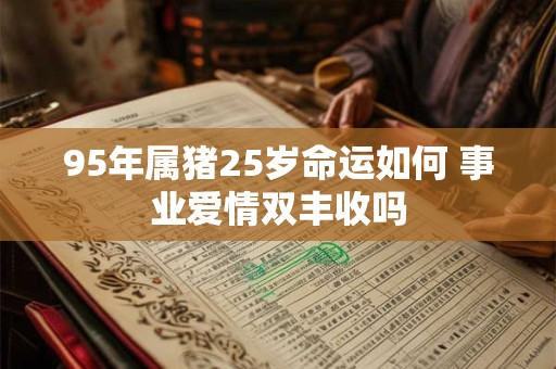 95年属猪25岁命运如何 事业爱情双丰收吗