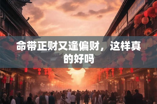 命带正财又逢偏财，这样真的好吗