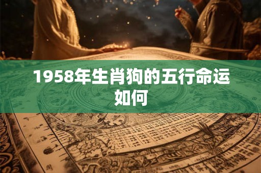 1958年生肖狗的五行命运如何