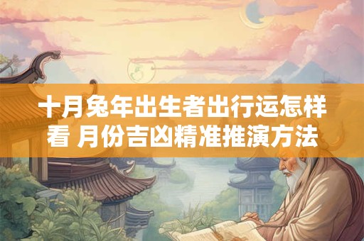 十月兔年出生者出行运怎样看 月份吉凶精准推演方法
