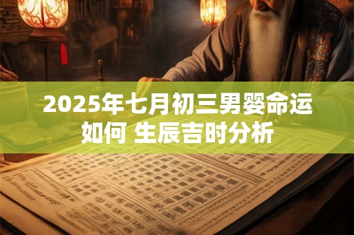2025年七月初三男婴命运如何 生辰吉时分析