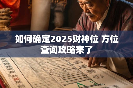 如何确定2025财神位 方位查询攻略来了