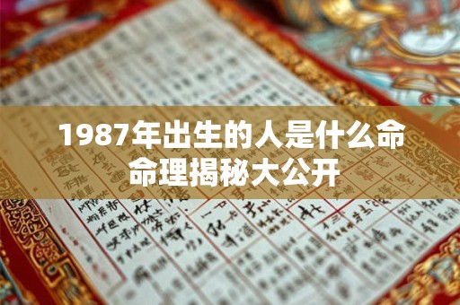 1987年出生的人是什么命 命理揭秘大公开