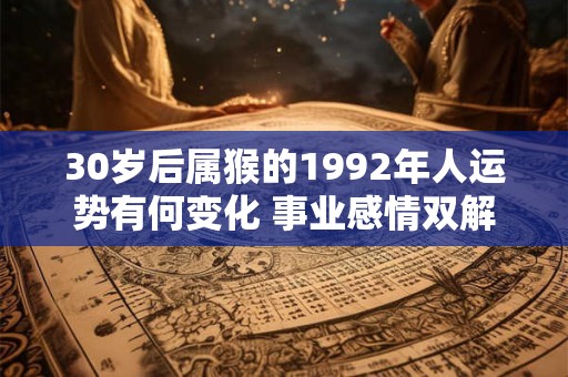 30岁后属猴的1992年人运势有何变化 事业感情双解析