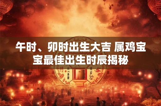 午时、卯时出生大吉 属鸡宝宝最佳出生时辰揭秘