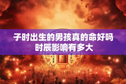 子时出生的男孩真的命好吗 时辰影响有多大