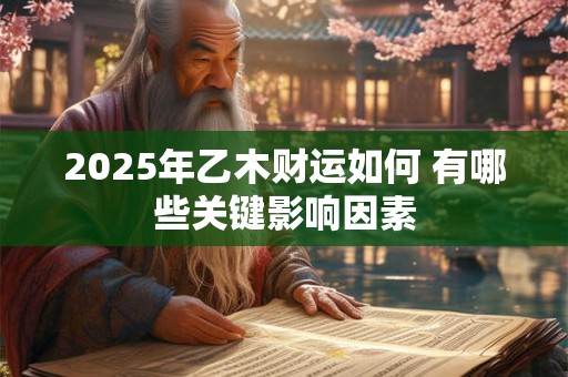 2025年乙木财运如何 有哪些关键影响因素