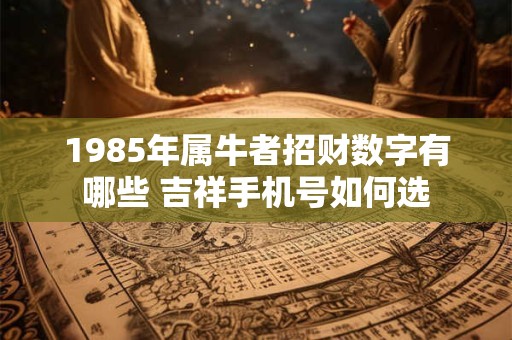 详细阅读:1985年属牛者招财数字有哪些 吉祥手机号如何选 1985年属牛者招财数字有哪些 吉祥手机号如何选