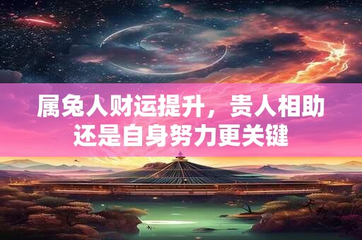 属兔人财运提升，贵人相助还是自身努力更关键