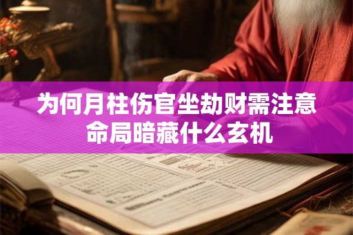 为何月柱伤官坐劫财需注意 命局暗藏什么玄机