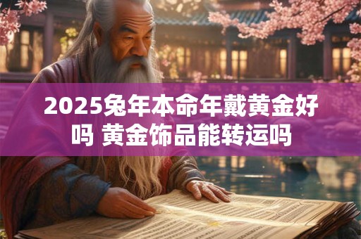 2025兔年本命年戴黄金好吗 黄金饰品能转运吗