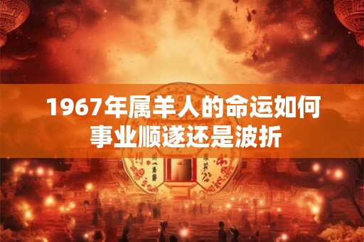 1967年属羊人的命运如何 事业顺遂还是波折