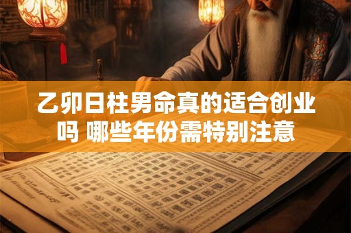 乙卯日柱男命真的适合创业吗 哪些年份需特别注意