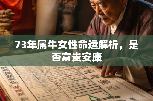 73年属牛女性命运解析，是否富贵安康
