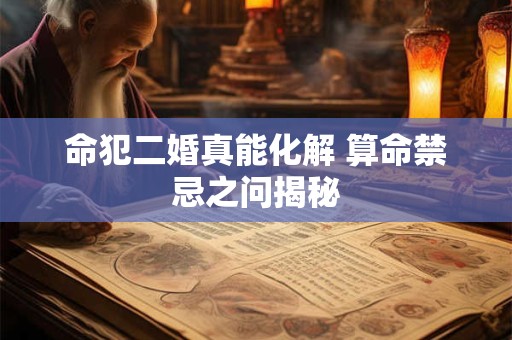 命犯二婚真能化解 算命禁忌之问揭秘