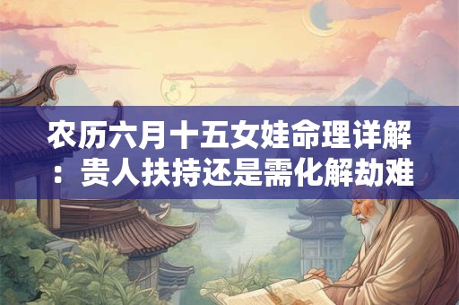 农历六月十五女娃命理详解：贵人扶持还是需化解劫难