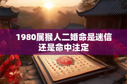 1980属猴人二婚命是迷信还是命中注定