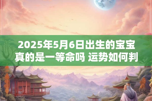 2025年5月6日出生的宝宝真的是一等命吗 运势如何判断