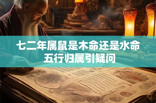 七二年属鼠是木命还是水命 五行归属引疑问