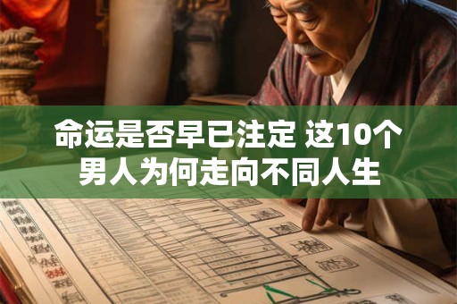 命运是否早已注定 这10个男人为何走向不同人生