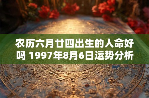 农历六月廿四出生的人命好吗 1997年8月6日运势分析