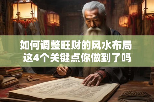 如何调整旺财的风水布局 这4个关键点你做到了吗