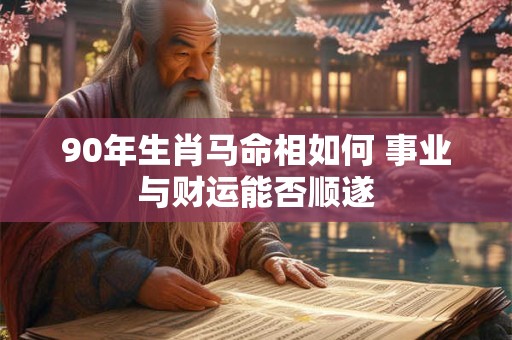 90年生肖马命相如何 事业与财运能否顺遂