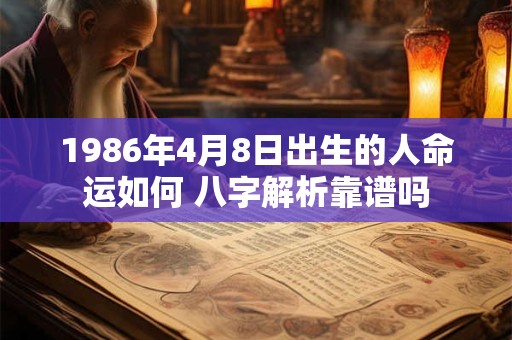 1986年4月8日出生的人命运如何 八字解析靠谱吗