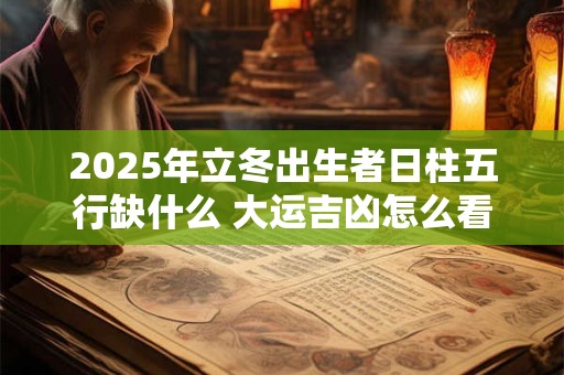 2025年立冬出生者日柱五行缺什么 大运吉凶怎么看