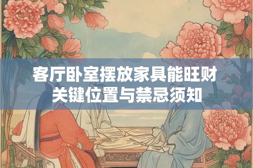 详细阅读:客厅卧室摆放家具能旺财 关键位置与禁忌须知 客厅卧室摆放家具能旺财 关键位置与禁忌须知
