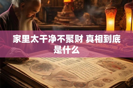 家里太干净不聚财 真相到底是什么