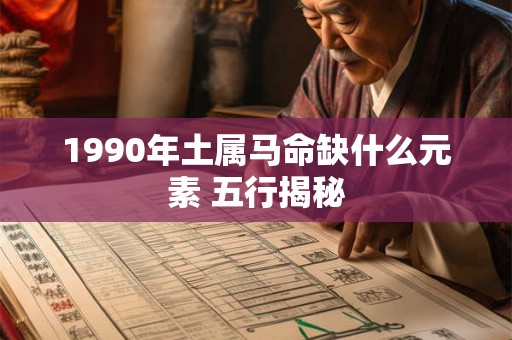 1990年土属马命缺什么元素 五行揭秘
