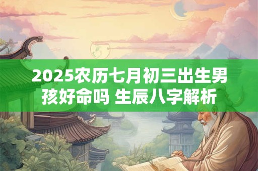 2025农历七月初三出生男孩好命吗 生辰八字解析