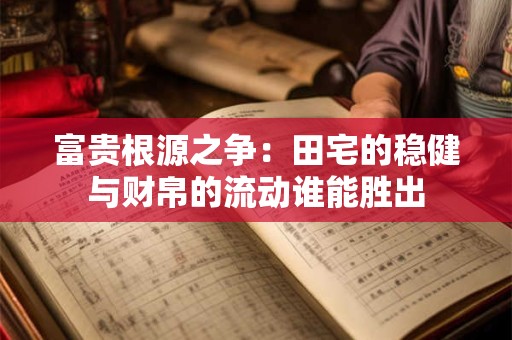 富贵根源之争：田宅的稳健与财帛的流动谁能胜出