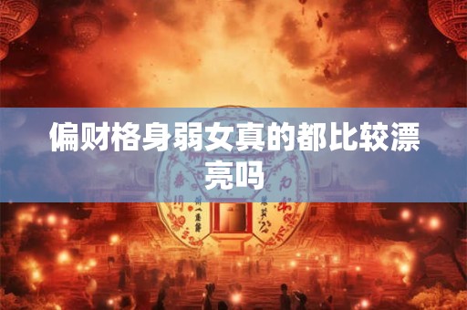 偏财格身弱女真的都比较漂亮吗