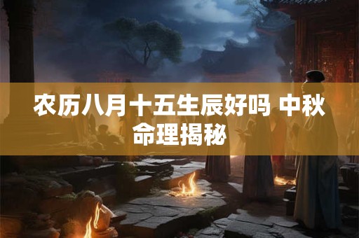 农历八月十五生辰好吗 中秋命理揭秘