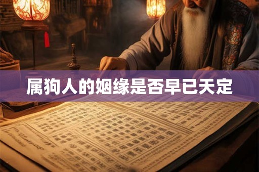 属狗人的姻缘是否早已天定